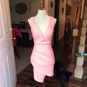 Neon peach bodycon dress